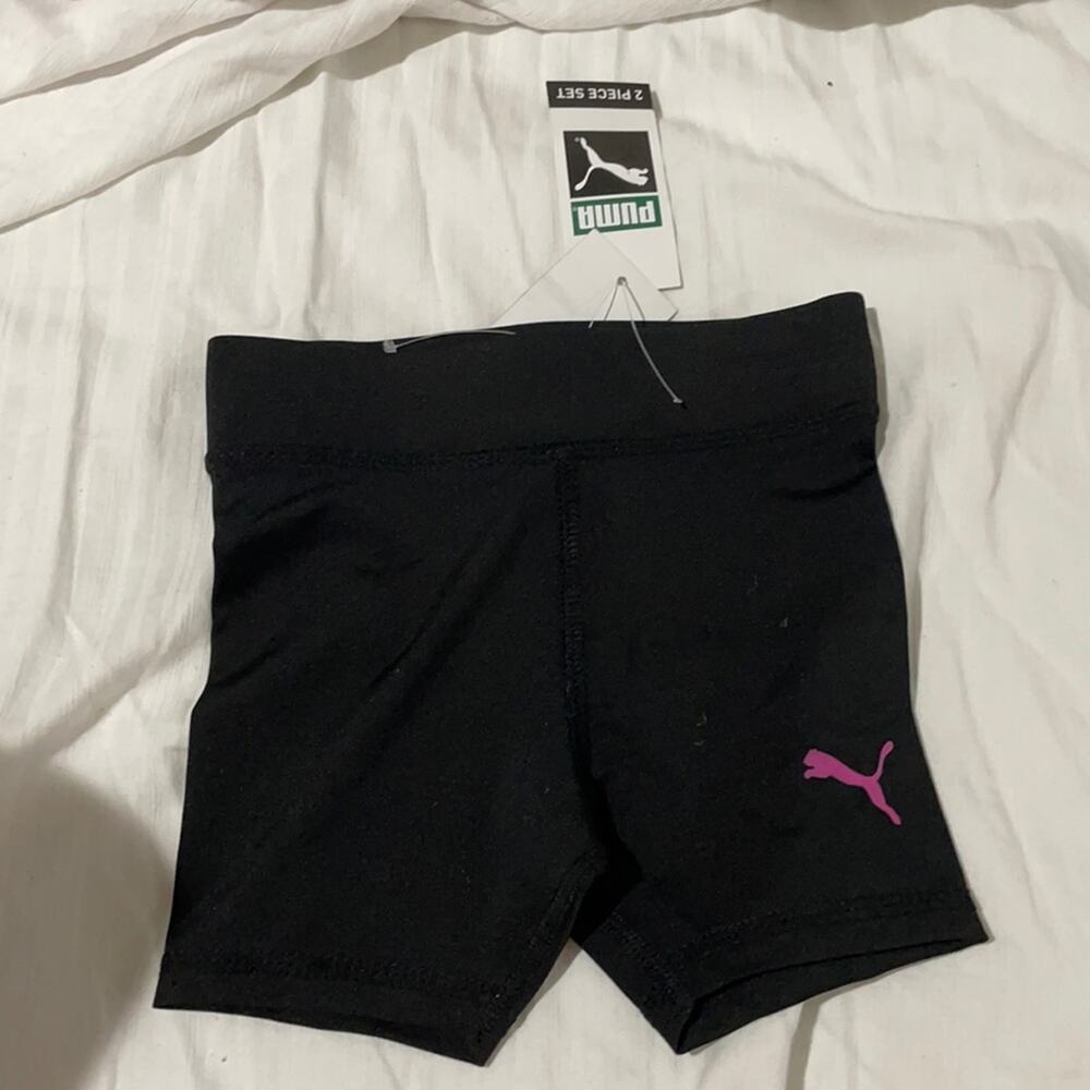 Puma 12m cartwheel short black polyester spandex blend silkie nwt
